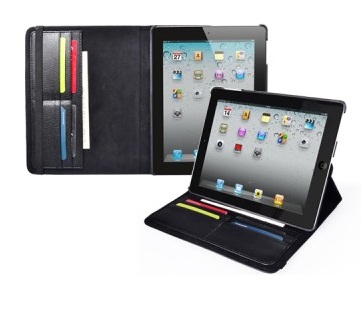 Rotary leather Stand Case for ipad2 , ipad3